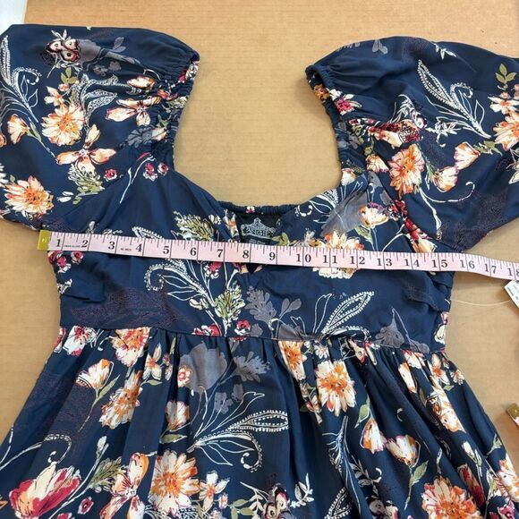 Angie Floral Printed Mini Dress NEW with tags Size Medium - Picture 11 of 12